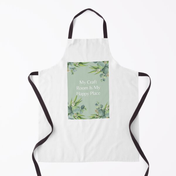 Item preview, My Craft Room Is My Happy Place Chevron Green with Foliage Accents designed and sold by OByD.