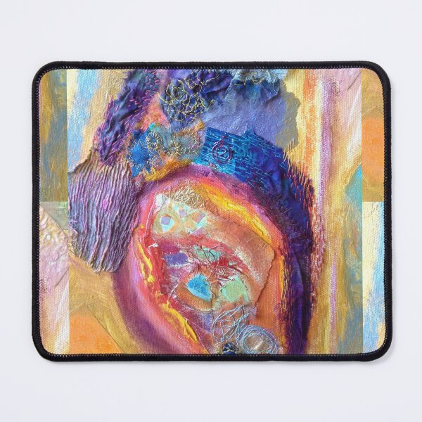 Item preview, Harmonic Variations detail in blue, pink, and gold designed and sold by Claire Cooper-Walsh.