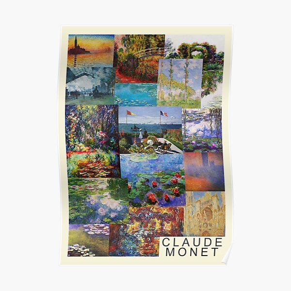 claude monet collage