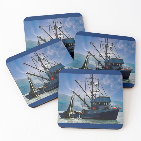 Item preview, Fishing boat looking for Salmon in the early morning light in Prince William Sound, Valdez, Alaska designed and sold by Alaskandreamer.