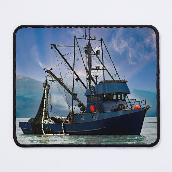Item preview, Fishing boat looking for Salmon in the early morning light in Prince William Sound, Valdez, Alaska designed and sold by Alaskandreamer.