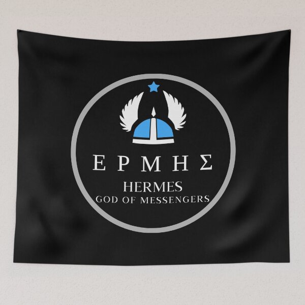 Item preview, Hermes Greek God of Messengers Winged Helmet Mythology Design designed and sold by OnyxMoonDesigns.