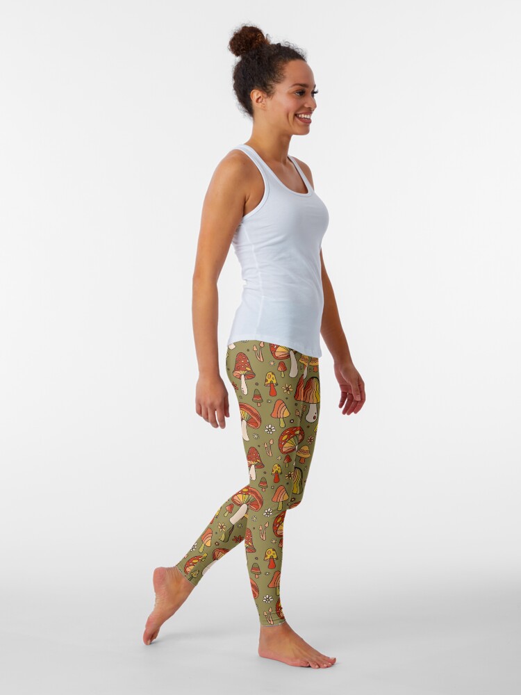 Mushroom print clearance leggings