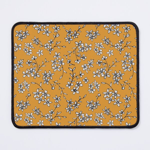 Item preview, Mustard Yellow & White Ditsy Floral designed and sold by StudioPosies.