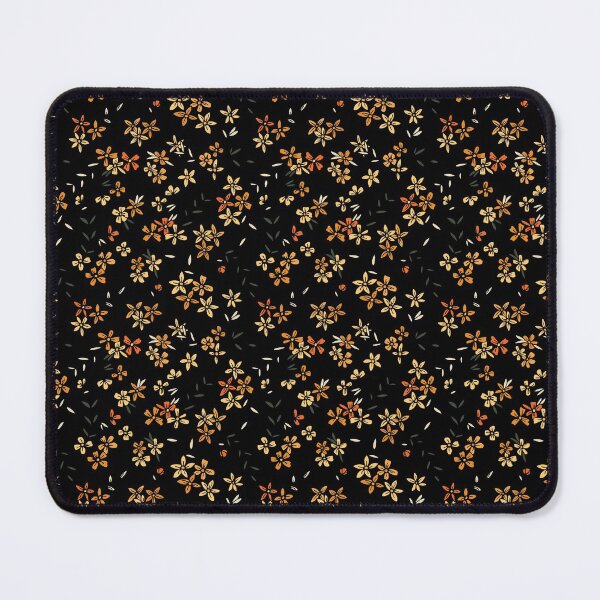 Item preview, Black, Orange, Olive Simple Ditsy Floral designed and sold by StudioPosies.