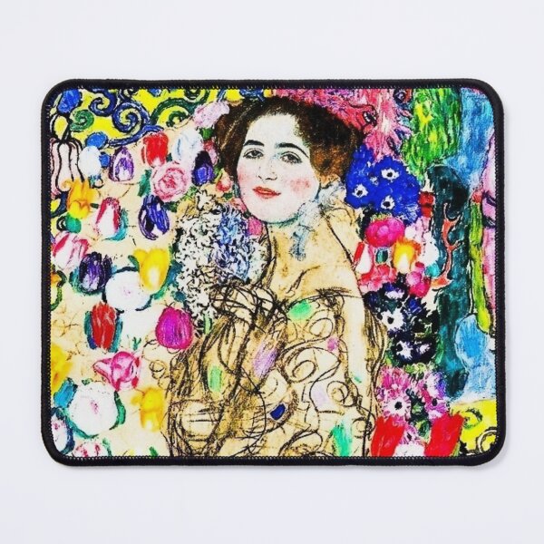 Item preview, Gustav Klimt's Portrait of Maria Munk (1917-1918) famous painting. made more vibrant. designed and sold by CristalleLisa.