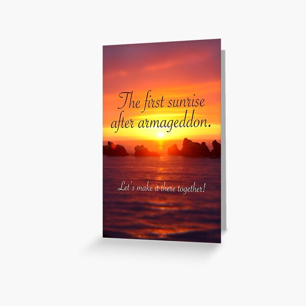 First Sunset in After Armageddon Greeting Card