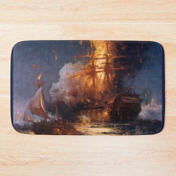 Item preview, USS Philadelphia Burns in Tripoli designed and sold by Joyful-Express.
