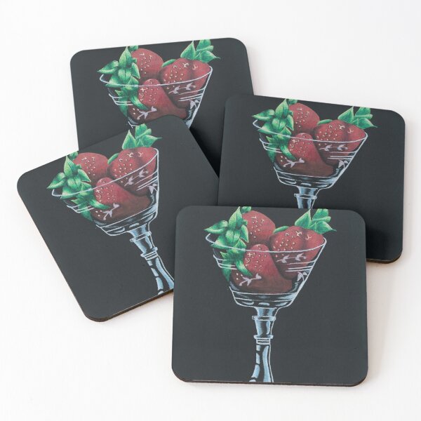 Item preview, Strawberry glass designed and sold by CaildisArts.