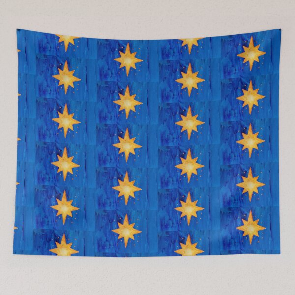 Item preview, Liturgical Blue, with Bethlehem Star designed and sold by CheekyGrace.