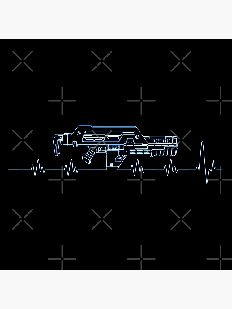 Thumbnail 5 of 5, Coasters (Set of 4), Pulse. Rifle. Blue. designed and sold by CCCDesign.