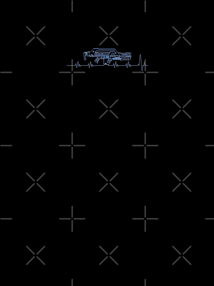 Thumbnail 5 of 5, A-Line Dress, Pulse. Rifle. Blue. designed and sold by CCCDesign.
