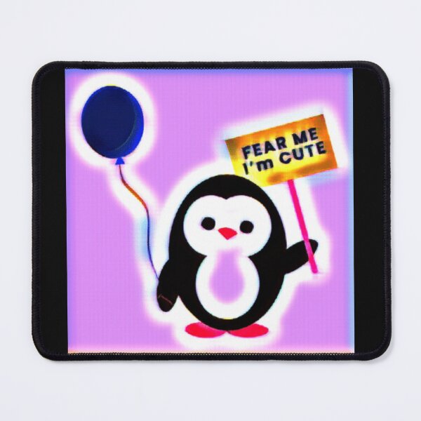 Item preview, INNOCENT LOOKING PENGUIN - FEAR ME I'M CUTE IN PURPLE designed and sold by MrCreativeArts.