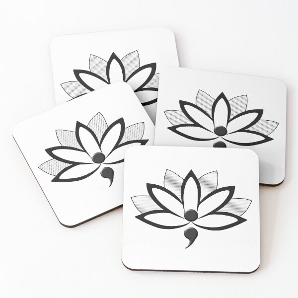 Item preview, Suicide Awareness Lotus Semicolon Design designed and sold by Danielle Loscig.