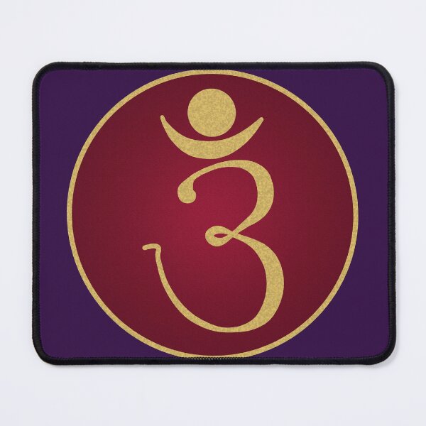 Item preview, OM Logo - Gold on Dark Red designed and sold by Fractal Journeys, etc. .