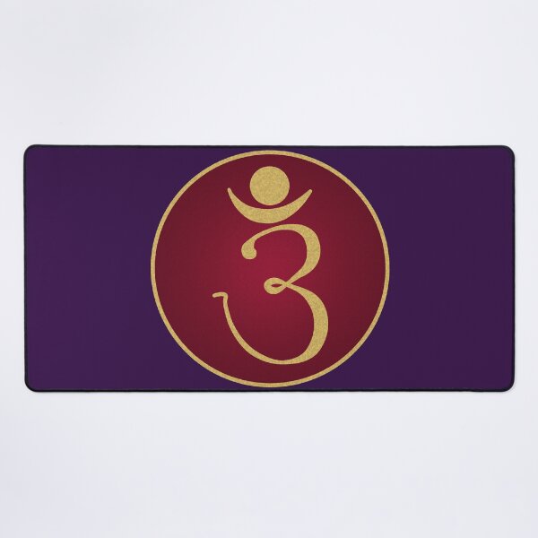 Item preview, OM Logo - Gold on Dark Red designed and sold by Fractal Journeys, etc. .