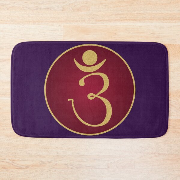 Artikelvorschau, OM Logo - Gold auf Dunkelrot entworfen und verkauft von Fractal Journeys, etc. .