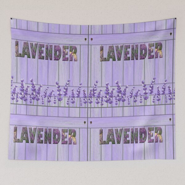 Item preview, Lavender Flowers Garden Fence. Cute Wild Purple Lavender Floral Botanical Garden Print designed and sold by silviaol.