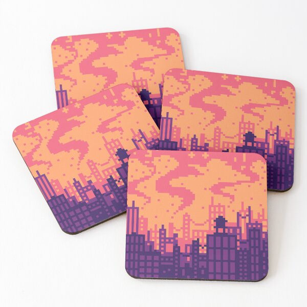 Item preview, Pixel Art of City at Sunset designed and sold by inktoaster.