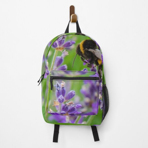 Item preview, Lavender Flowers Bumblebee. Cute Wild Purple Lavender Floral Botanical Garden Print designed and sold by silviaol.