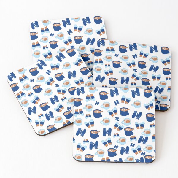 Item preview, Mittens and Cocoa in Blue All Over Print designed and sold by legacyholistic.
