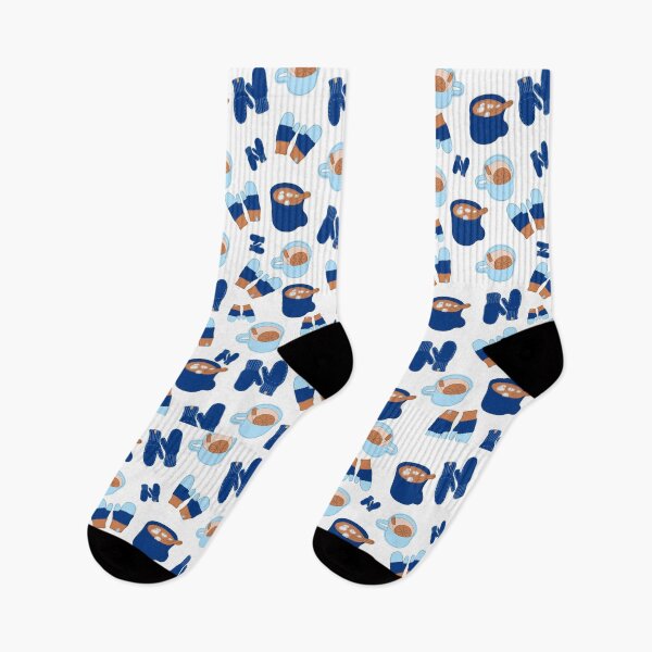 Item preview, Mittens and Cocoa in Blue All Over Print designed and sold by legacyholistic.