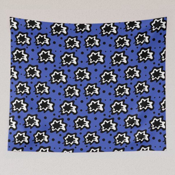 Item preview, Wild Blue White Abstract Pattern designed and sold by palaco210.