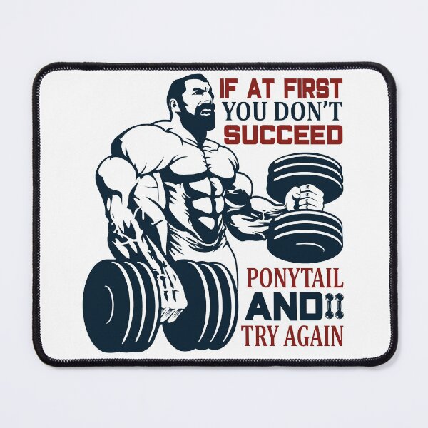 Item preview, If at first you don't succeed, ponytail and try again. designed and sold by BuddyBoots.