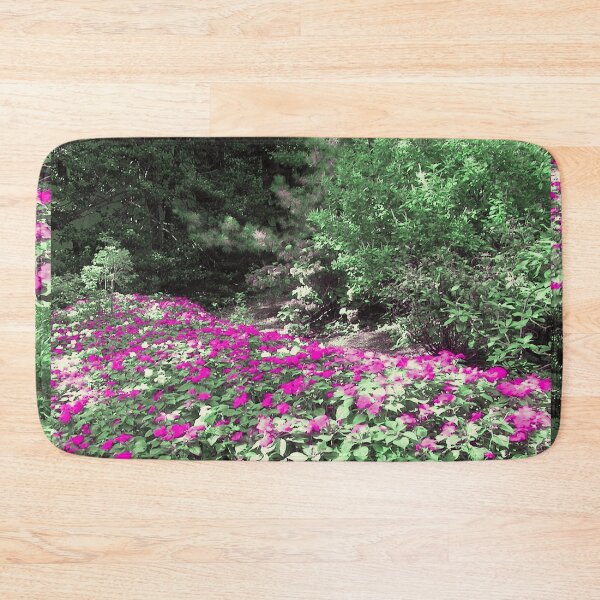 Item preview, Flowers in Make Believe Land Fuchsia Pink with Greens designed and sold by JariHawk.