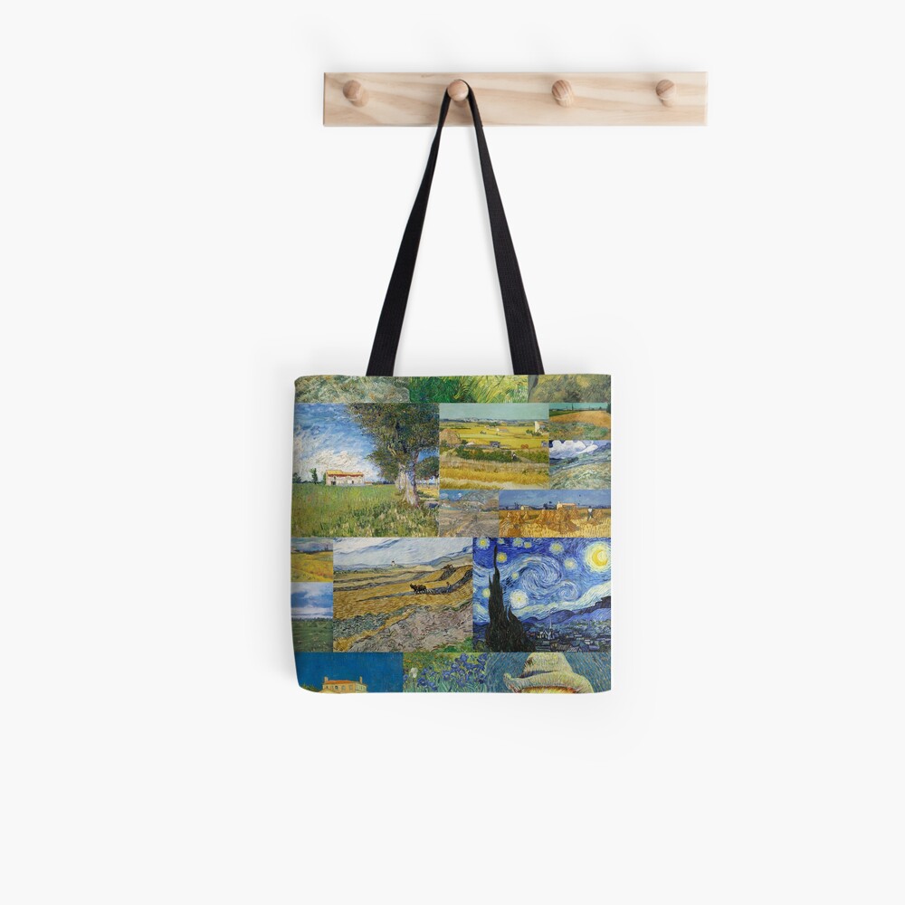 Van Gogh Starry Night Collage, Vincent Van Gogh Paintings Bolsa Tote