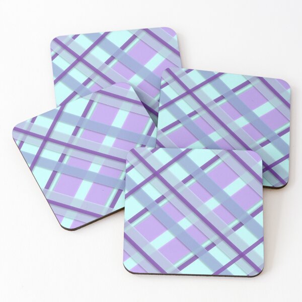 Item preview, Abstract Mixed Color Plaid Stripes Pattern Purple, Lavender, Blue Stripes Pattern designed and sold by silviaol.