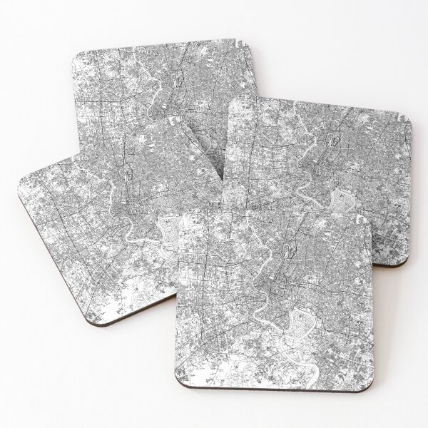 Item preview, Bangkok White Map designed and sold by multiplicitymap.