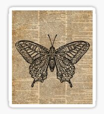 Butterfly Zentagle Vintage Dictionary Art Sticker
