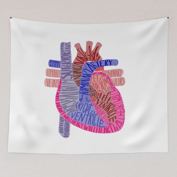 Item preview, Anatomical Heart with Labels designed and sold by Lexi Edwards.
