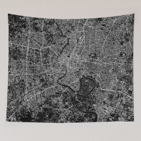 Item preview, Bangkok Black Map designed and sold by multiplicitymap.