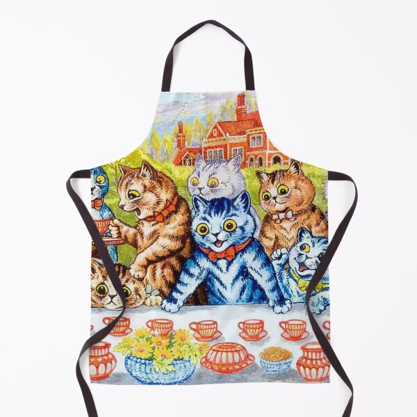 Item preview, CAT SOCIAL TEA PARTY : Vintage Louis Wain Abstract Print designed and sold by posterbobs.