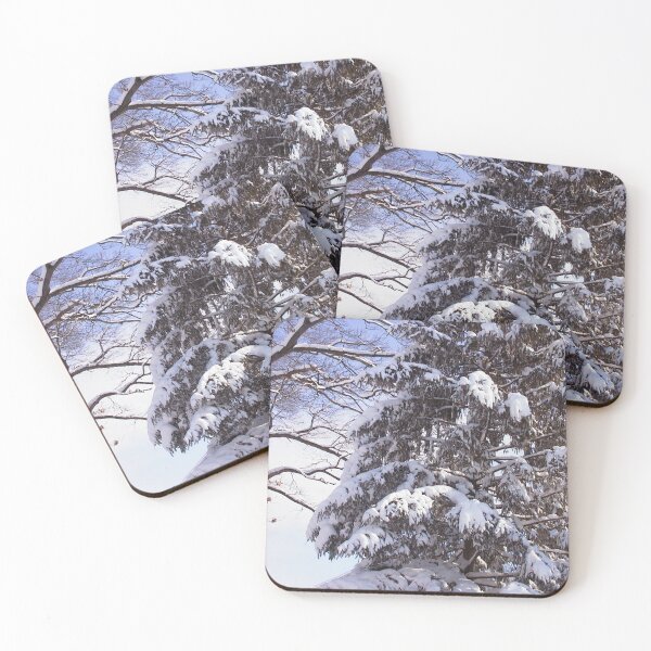 Item preview, Snow Covered Winter Evergreen Tree designed and sold by JariHawk.