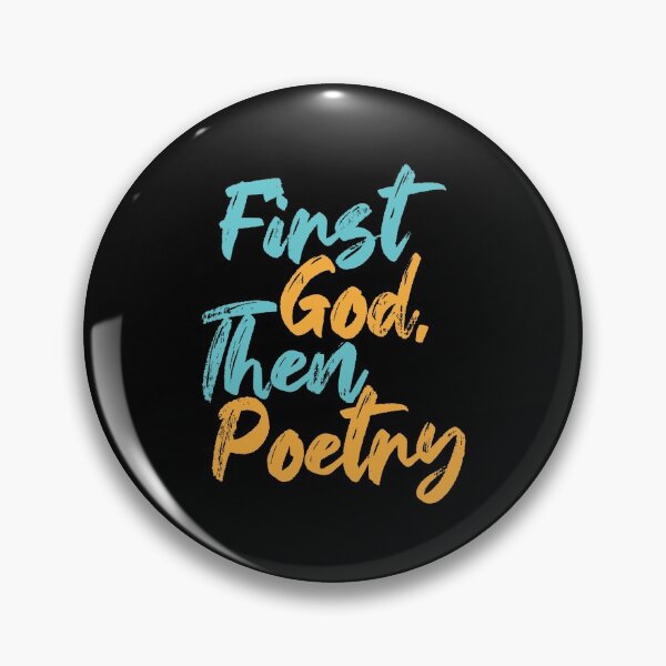 Item preview, First God Then Poetry Christian Writing Quote designed and sold by Creatively Torn.