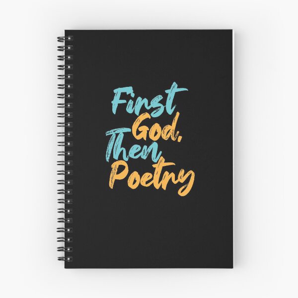 Item preview, First God Then Poetry Christian Writing Quote designed and sold by Creatively Torn.