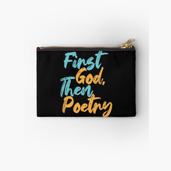 Item preview, First God Then Poetry Christian Writing Quote designed and sold by Creatively Torn.