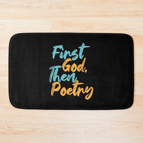 Item preview, First God Then Poetry Christian Writing Quote designed and sold by Creatively Torn.