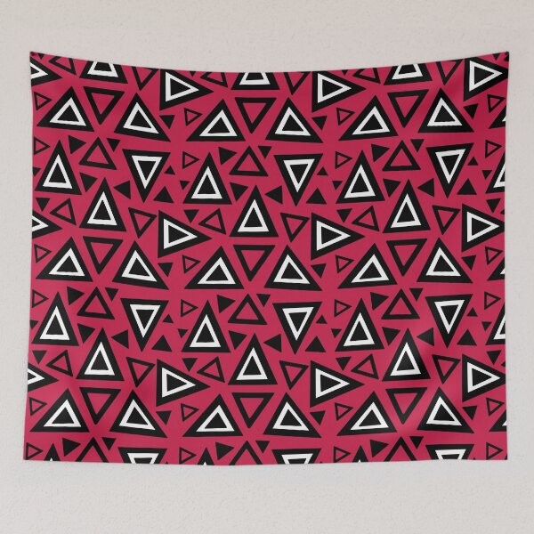 Item preview, Crazy Red White Triangle Pattern designed and sold by palaco210.