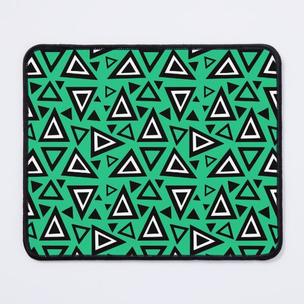 Item preview, Crazy Green White Triangle Pattern designed and sold by palaco210.