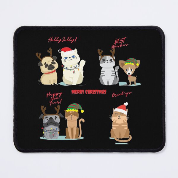 Item preview, Merry Christmas cats and dogs: animals Christmas Party Pajama T-Shirt designed and sold by MARCOS LILI.