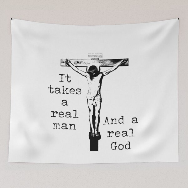 Item preview,  It takes a real man Jesus Christ black and white And a real God designed and sold by Brasilia.