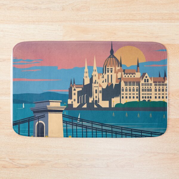 Item preview, BUDAPEST HUNGARY : Vintage Travel Advertising Print designed and sold by posterbobs.
