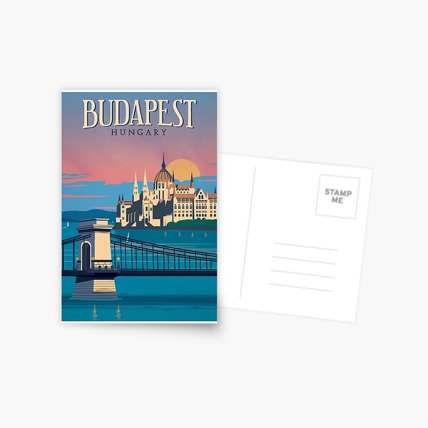 Item preview, BUDAPEST HUNGARY : Vintage Travel Advertising Print designed and sold by posterbobs.
