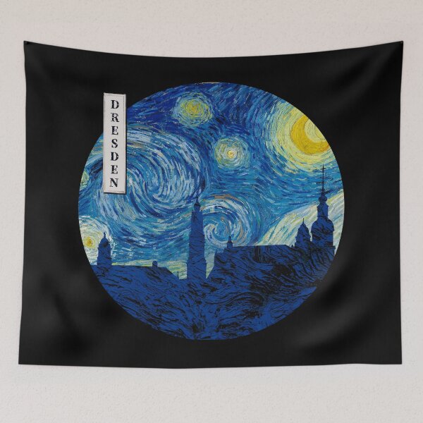 Item preview, Dresden Starry Night Van Gogh Circle designed and sold by DFerraz.