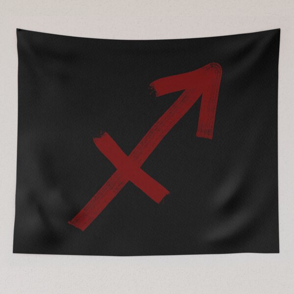 Item preview, Red Sagittarius on black paper designed and sold by JJLosh.