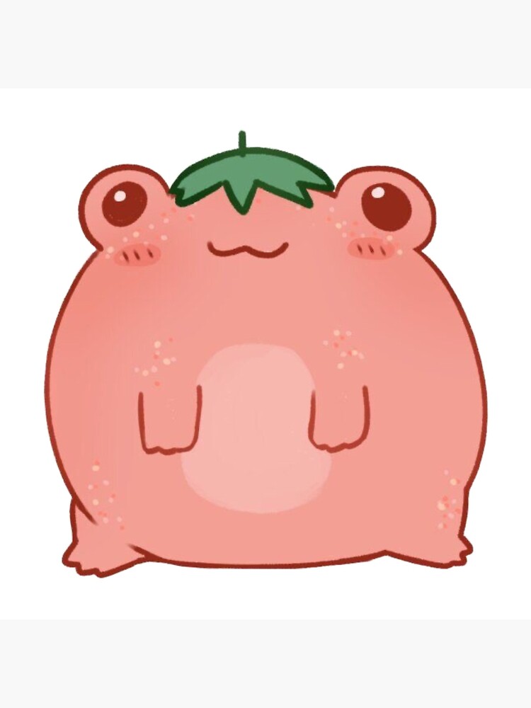 "Cute Strawberry Frog Sticker" Poster for Sale by EmmaGSheehan Redbubble